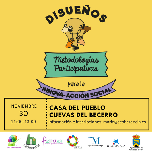 El 30 de noviembre disueña en Cuevas del becerro (Málaga), herramientas para proyectos grupales sostenibles