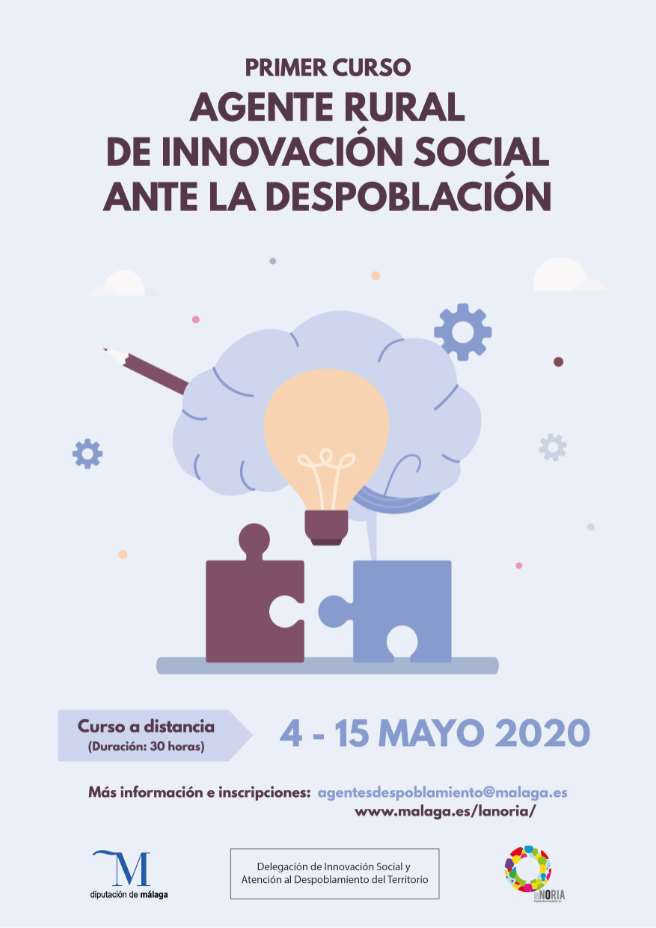 Comenzamos la primera edición del curso Agente Rural de Innovación Social ante el Despoblamiento con la Diputación de Málaga